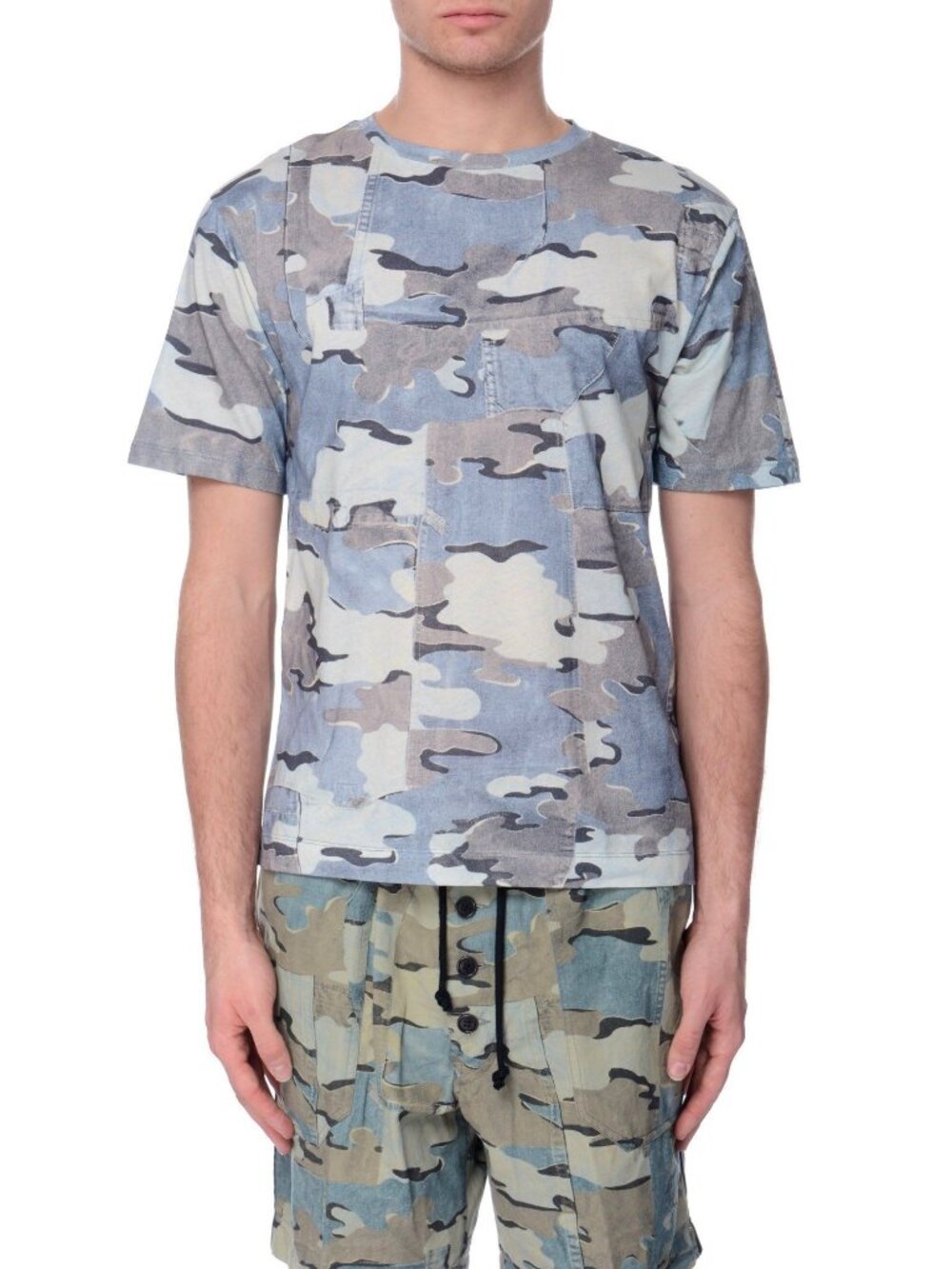 Dries Van Noten Blue Hague Camo Tee - sz XL
